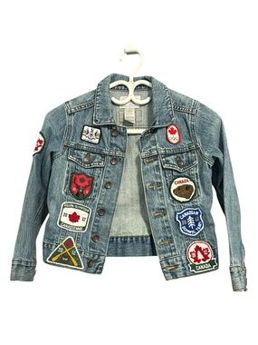 HBC Hudson’s Bay Company Denim Jacket with Patches